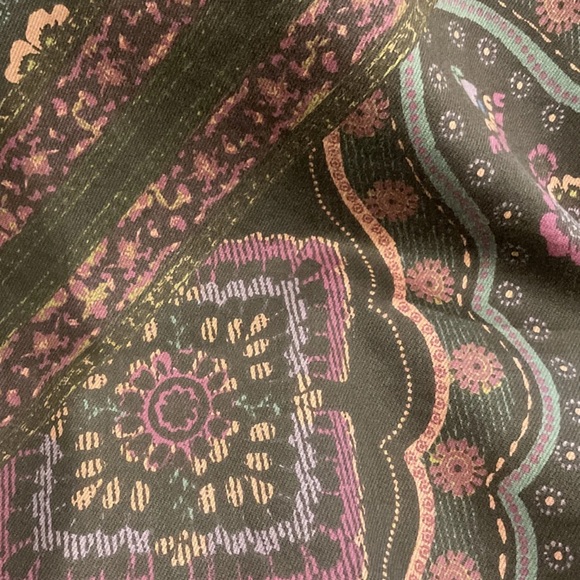 We The Free Brown Paisley Flare Jeans - Picture 6 of 6